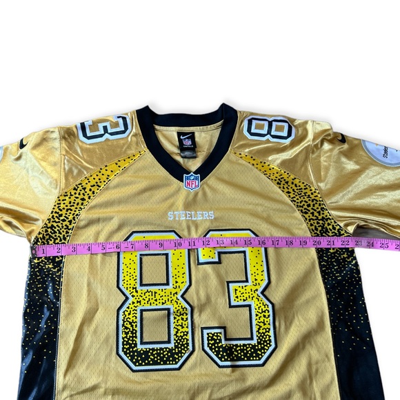 Nike NFL OnField Pittsburg Steelers Stitched Black Gold Jersey #83 Miller, Sz 40 - Picture 10 of 10